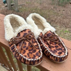 J. Crew animal print slippers